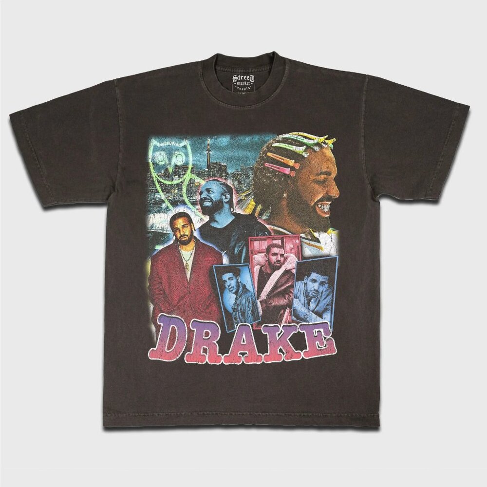 Street Market Supply DRAKE Tee – Vintage Black – Size Medium – New